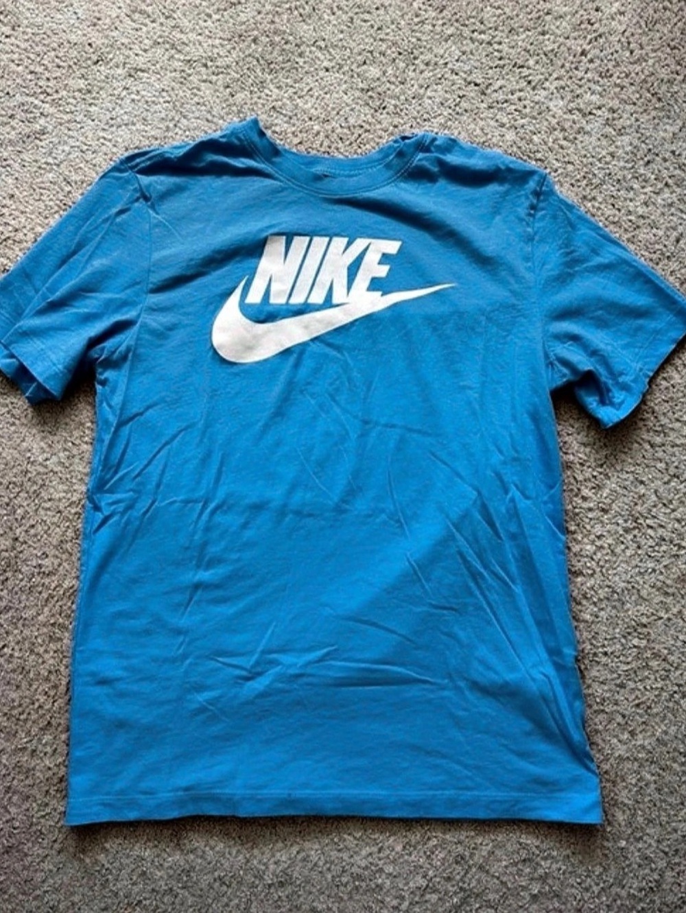 Nike Sportswear Swoosh Men's T-Shirt Short Sleeve Logo Tee in Blue